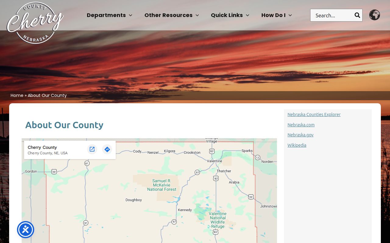Cherry County court docket county context source page